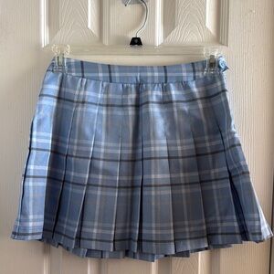 Blue Plaid Women's Skirt